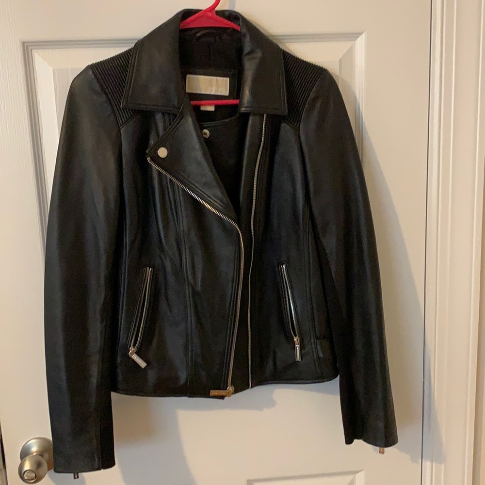 Michael Kors black leather jacket